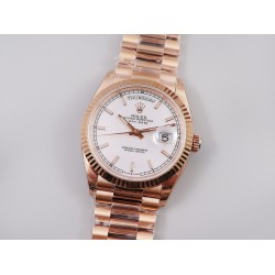 Rolex-DayDate 128235 36mm RG/RG White/Stick EWF V3 VR3255(Gain Weight)