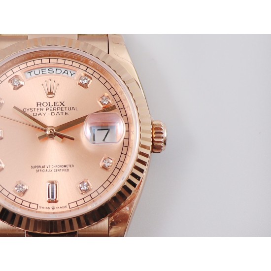 Rolex-DayDate 128235 36mm RG/RG RG/Dia EWF V3 VR3255(Gain Weight)