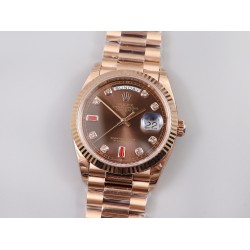 Rolex-DayDate 128235 36mm RG/RG Brown/Dia EWF V3 VR3255(Gain Weight)