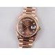 Rolex-DayDate 128235 36mm RG/RG Brown/Dia EWF V3 VR3255(Gain Weight)