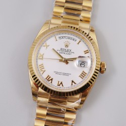 Rolex-DayDate 128238 36mm YG/YG Silver/Rmn EWF V3 VR3255(Gain Weight)