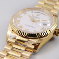Rolex-DayDate 128238 36mm YG/YG Silver/Rmn EWF V3 VR3255(Gain Weight)