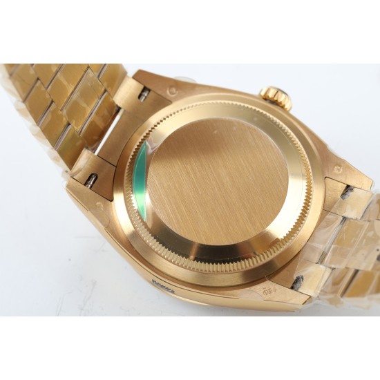 Rolex-DayDate 36mm Dia Pres YG/YG Green Diam EWF A3255 Mod