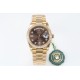 Rolex-DayDate 36mm Dia Pres YG/YG Brown Diam EWF A3255 Mod