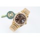 Rolex-DayDate 36mm Dia Pres YG/YG Brown Diam EWF A3255 Mod