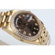 Rolex-DayDate 36mm Dia Pres YG/YG Brown Diam EWF A3255 Mod