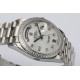 Rolex-DayDate 36mm Dia Pres SS/SS Wht MOP Diam EWF A3255 Mo