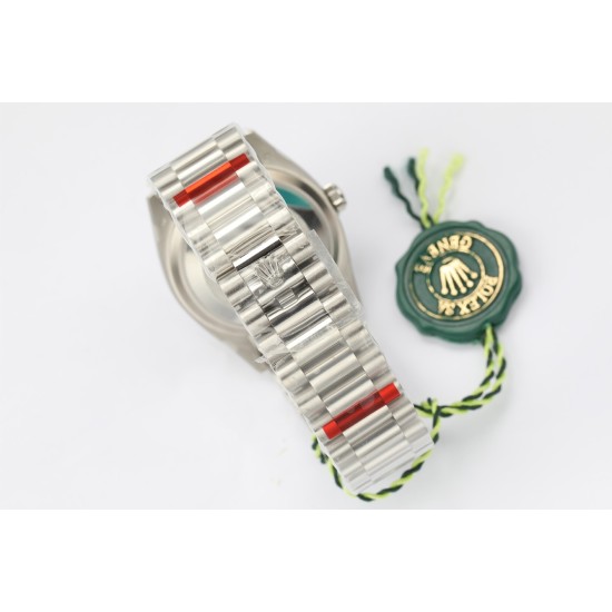 Rolex-DayDate 36mm Dia Pres SS/SS Wht MOP Diam EWF A3255 Mo