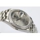 Rolex-DayDate 36mm Dia Pres SS/SS Silv Wht Stk EWF A3255 Mo
