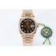 Rolex-DayDate 36mm Dia Pres RG/RG Brown Diam EWF A3255 Mod