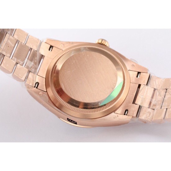 Rolex-DayDate 36mm Dia Pres RG/RG Brown Diam EWF A3255 Mod