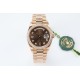 Rolex-DayDate 36mm Dia Pres RG/RG G-Brown Diam EWF A3255 Mo