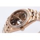 Rolex-DayDate 36mm Dia Pres RG/RG G-Brown Diam EWF A3255 Mo
