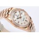 Rolex-DayDate 36mm Dia Pres RG/RG Wht MOP Diam EWF A3255 Mo