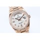 Rolex-DayDate 36mm Dia Pres RG/RG Wht MOP Diam EWF A3255 Mo