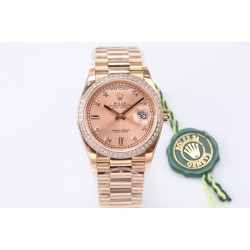 Rolex-DayDate 36mm Dia Pres RG/RG Gold Diam EWF A3255 Mod