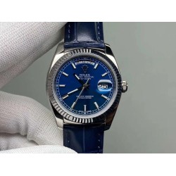 Rolex-DayDate 128239 36mm SS/LE Blue/Stk QF V3 VR3255(Gain Weight)