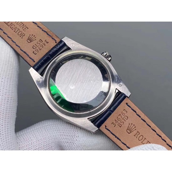 Rolex-DayDate 128239 36mm SS/LE Blue/Stk QF V3 VR3255(Gain Weight)