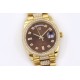 Rolex-DayDate 36mm Dia Pres YG/YG Brown Diam EWF A3255 Mod