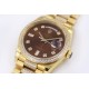 Rolex-DayDate 36mm Dia Pres YG/YG Brown Diam EWF A3255 Mod