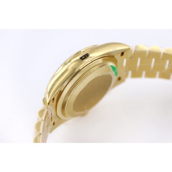 Rolex-DayDate 36mm Dia Pres YG/YG Brown Diam EWF A3255 Mod