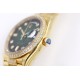 Rolex-DayDate 36mm Dia Pres YG/YG Green Diam EWF A3255 Mod