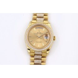 Rolex-DayDate 36mm Dia Pres YG/YG Gold Diam EWF A3255 Mod
