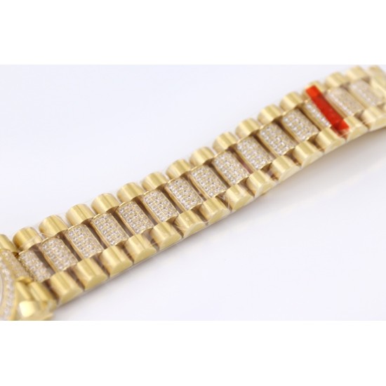 Rolex-DayDate 128238 36mm YG/YG White/Rmn Diam EWF V3 VR3255(Gain Weight)