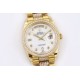 Rolex-DayDate 36mm Dia Pres YG/YG Wht MOP Diam EWF A3255 Mo