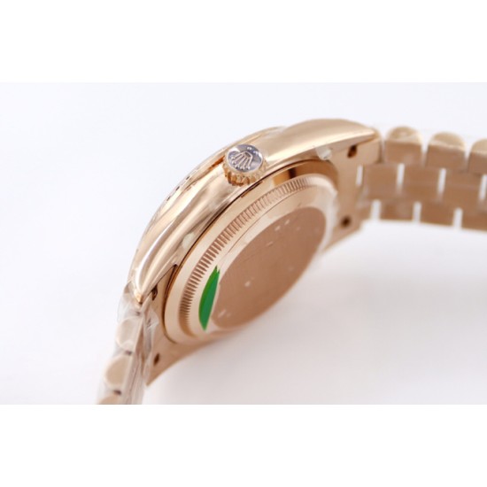 Rolex-DayDate 36mm Dia Pres RG/RG G-Brown Diam EWF A3255 Mo