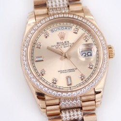 Rolex-DayDate 36mm Dia Pres RG/RG Gold Diam EWF A3255 Mod