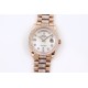 Rolex-DayDate 36mm Dia Pres RG/RG Wht MOP Diam EWF A3255 Mo