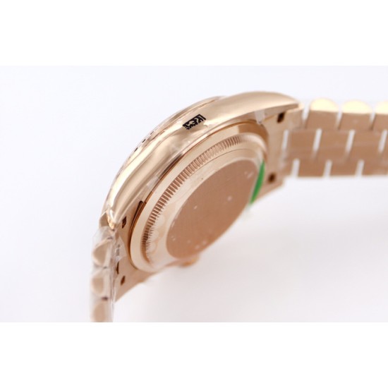 Rolex-DayDate 36mm Dia Pres RG/RG Wht MOP Diam EWF A3255 Mo