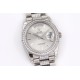 Rolex-DayDate 228206 SS/SS Silv Wht Diam EWF A3235