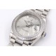 Rolex-DayDate 228206 SS/SS Silv Wht Diam EWF A3235