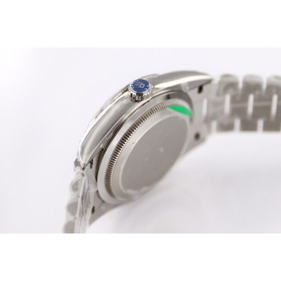 Rolex-DayDate 36mm Dia Pres SS/SS G-Blue Diam EWF A3255 Mod