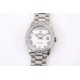 Rolex-DayDate 128239 36mm SS/SS White/Rmn Diam EWF V3 VR3255(Gain Weight)