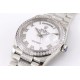 Rolex-DayDate 128239 36mm SS/SS White/Rmn Diam EWF V3 VR3255(Gain Weight)