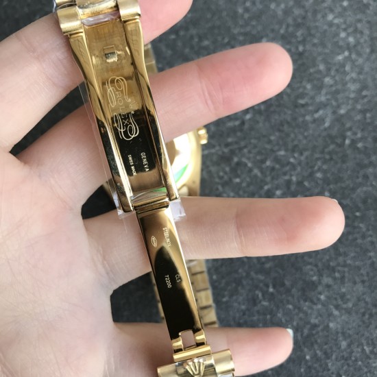 Rolex-DayDate 36mm YG/YG Flt Pres Turquoise Dial RAF A2836