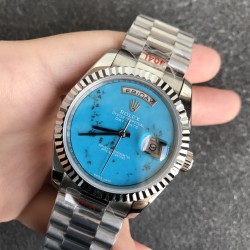 Rolex-DayDate 36mm SS/SS Flt Pres Turquoise Dial RAF A2836