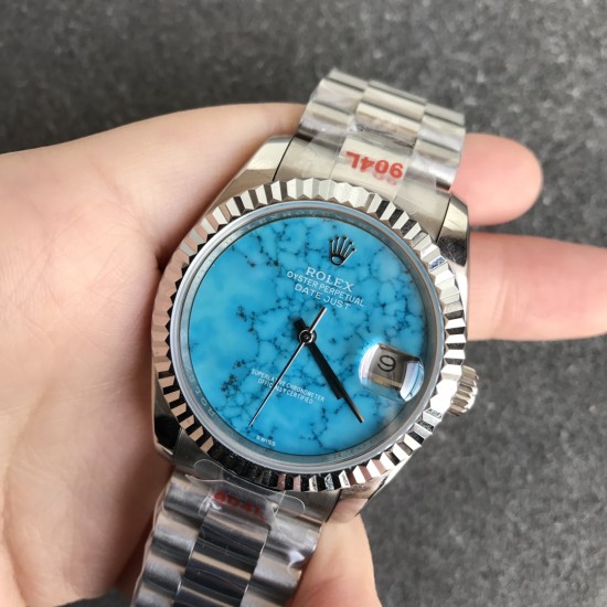 Rolex-DayDate 36mm SS/SS Flt Pres Turquoise Dial RAF A2836