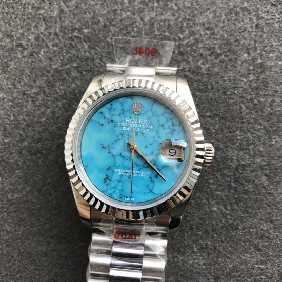 Rolex-DayDate 36mm SS/SS Flt Pres Turquoise Dial RAF A2836