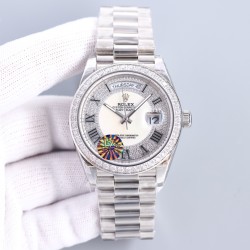 Rolex-DayDate 128239 36mm SS/SS Diamond/Rmn LZ V3 VR3255(Gain Weight)