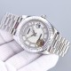 Rolex-DayDate 128239 36mm SS/SS Diamond/White Dial LZ V3 VR3255(Gain Weight)