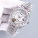 Rolex-DayDate 128239 36mm SS/SS Diamond/White Dial LZ V3 VR3255(Gain Weight)