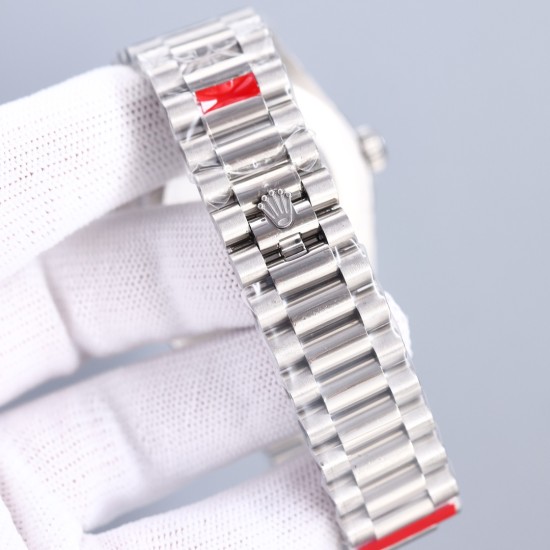 Rolex-DayDate 128239 36mm SS/SS Diamond/White Dial LZ V3 VR3255(Gain Weight)
