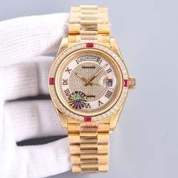 Rolex-DayDate 128239 36mm YG/YG Diamond/Rmn LZ V3 VR3255(Gain Weight)