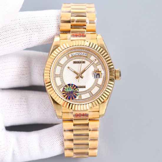 Rolex-DayDate 128239 36mm YG/YG Diamond DIal LZ V3 VR3255(Gain Weight)