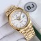 Rolex-DayDate 128238 36mm YG/YG White/Stk BJ A2836(Gain Weight)