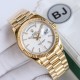 Rolex-DayDate 128238 36mm YG/YG White/Stk BJ A2836(Gain Weight)